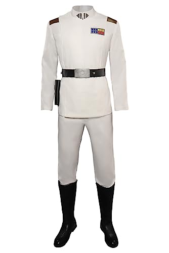 Taeyue Grand Admiral Thrawn Kostüm Imperialer Offizier Uniform Weißer Anzug für Halloween Cosplay Outfits für Erwachsene Männer, L von Taeyue