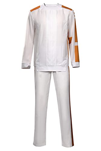 Taeyue Herren Cassian Andor Kostüm Outfits Andor Gefängnisanzüge Uniform Gefangener Cosplay Kostüm Weiße Hemdhose für Erwachsene, M von Taeyue