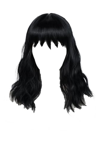 Taeyue Schwarze Lydia Deetz Cosplay Perücke Damen Beetle Lydia Braut Wellige Perücken Zubehör für Halloween Karneval Erwachsene, Einheitsgröße von Taeyue