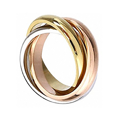 Taffstyle® Damen Verlobungsring Wickelring Designer Schmuck 3 in 1 Ring Edelstahl - Silber Gold Bronze - Größe 55 (17.5) von Taffstyle