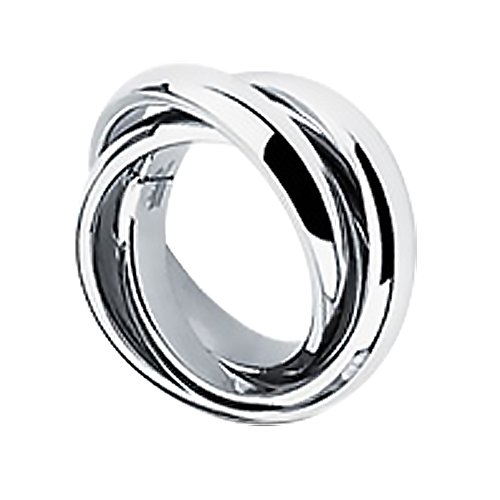 Taffstyle® Damen Verlobungsring Wickelring Designer Schmuck 3 in 1 Ring Edelstahl - Silber Größe 61 (19.4) von Taffstyle