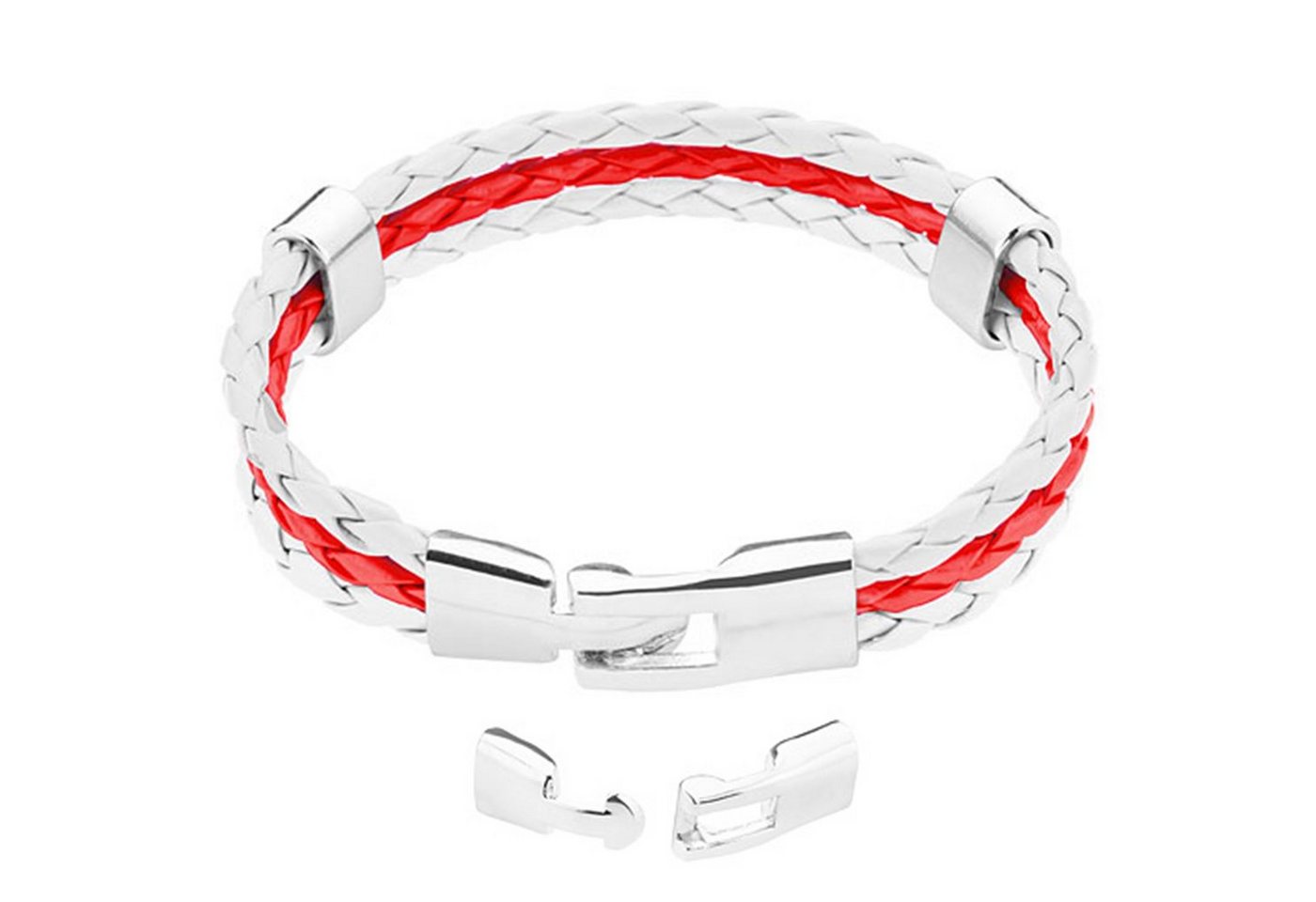 Taffstyle Armband Fanartikel Länderflagge geflochten Sport Accessoire 19–21 cm (Geflochtenes Fanarmband in Länderfarben für Sportevents & Alltag) von Taffstyle