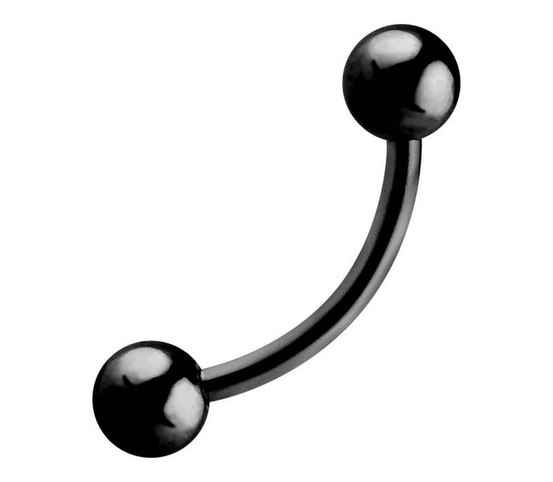 Taffstyle Augenbrauenpiercing Augenbrauenpiercing Piercing Banane Schwarz 1,2mm x 8mm x 3mm (Lippe Ohr Nase Intim), Ohr Chirurgenstahl Piercing Banane Augenbrauen Eyebrow Tragus Helix von Taffstyle