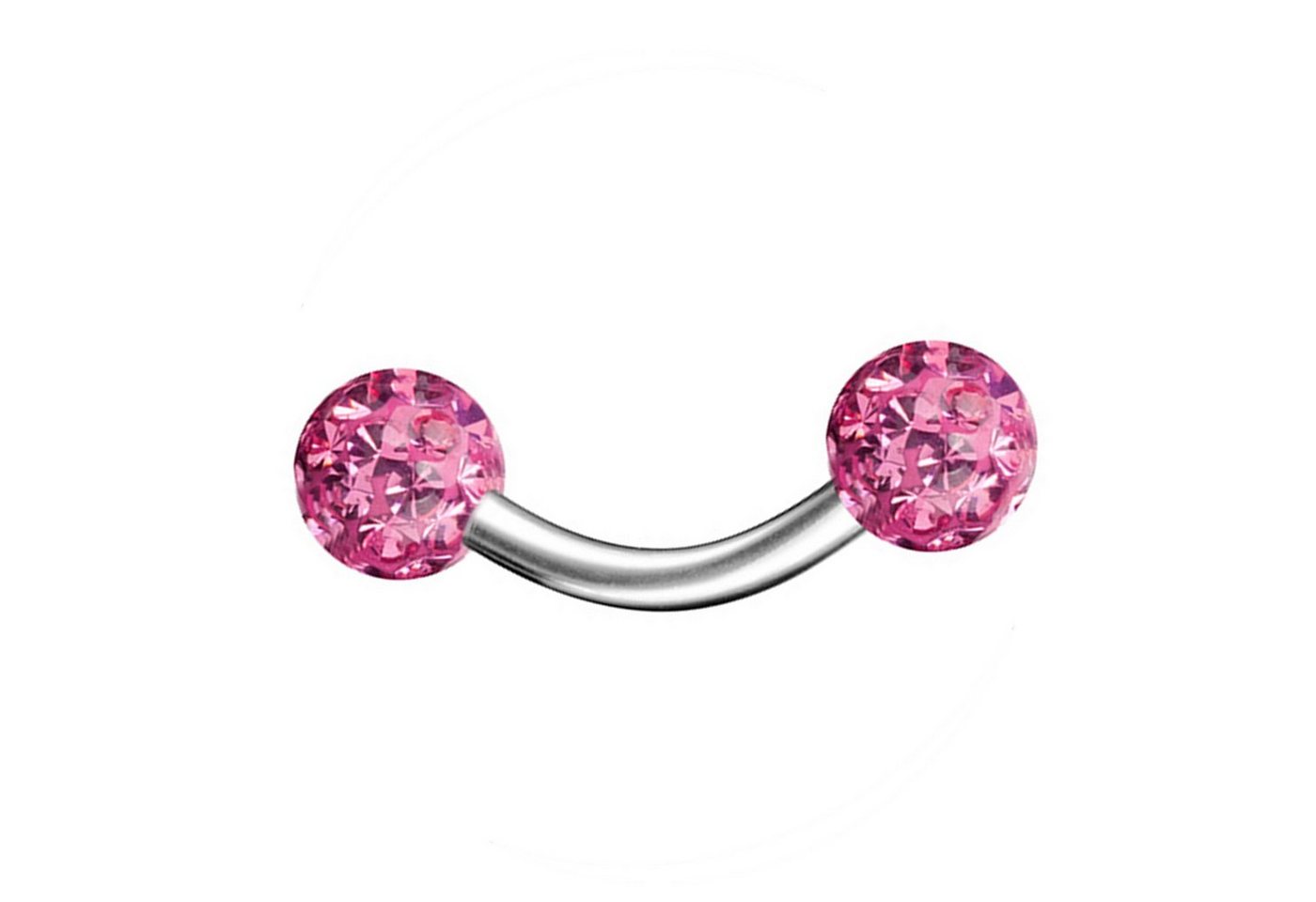 Taffstyle Augenbrauenpiercing Piercing Chirurgenstahl Kristall Augenbrauen, Augenbrauenpiercing Banane Strass Kugel Tragus Helix Lippe Nase Intim von Taffstyle