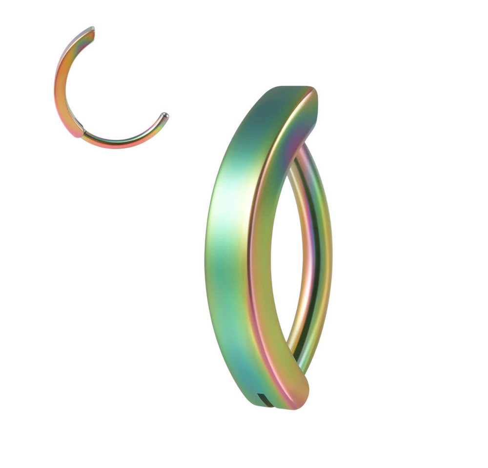 Taffstyle Bauchnabelpiercing Clicker Titan G23 Bauchpiercing Stab Ring Scharnier Implantatqualität (Hinged Hoop Piercing aus Titan G23 in Implantatqualität mit Klickverschluss), Hochglanzpoliert von Taffstyle