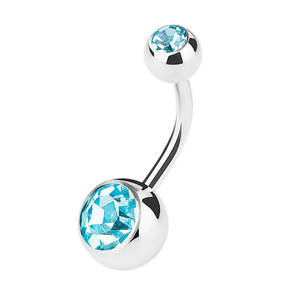 Taffstyle Bauchnabelpiercing Piercing Bauch Stecker Gebogen Doppel Kristall, Bauchnabelpiercing Banane Stecker Gebogen Doppel Multi Kristall Kugel Taffstyle Bauchnabelpiercing Piercing Bauch Stecker Gebogen Doppel Kristall, Bauchnabelpiercing Banane Stecker Gebogen Doppel Multi Kristall Kugel von Taffstyle