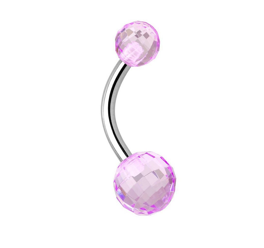 Taffstyle Bauchnabelpiercing Piercing Chirurgenstahl Disco Kugel, Bauchnabelpiercing Bauch Bauchnabel Banane Stecker Anhänger Perlen von Taffstyle