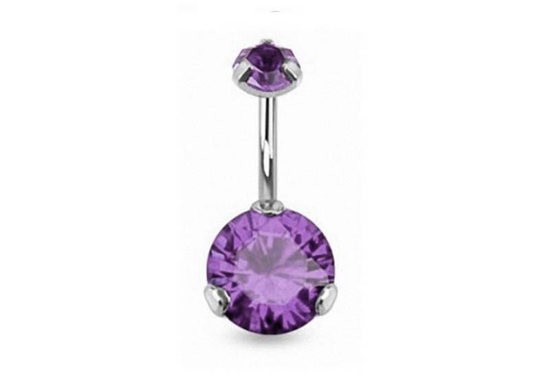 Taffstyle Bauchnabelpiercing Piercing Chirurgenstahl Kristall Kugel, Bauchnabelpiercing Bauch Banane Stecker Anhänger mit Doppel 2 Kugeln von Taffstyle