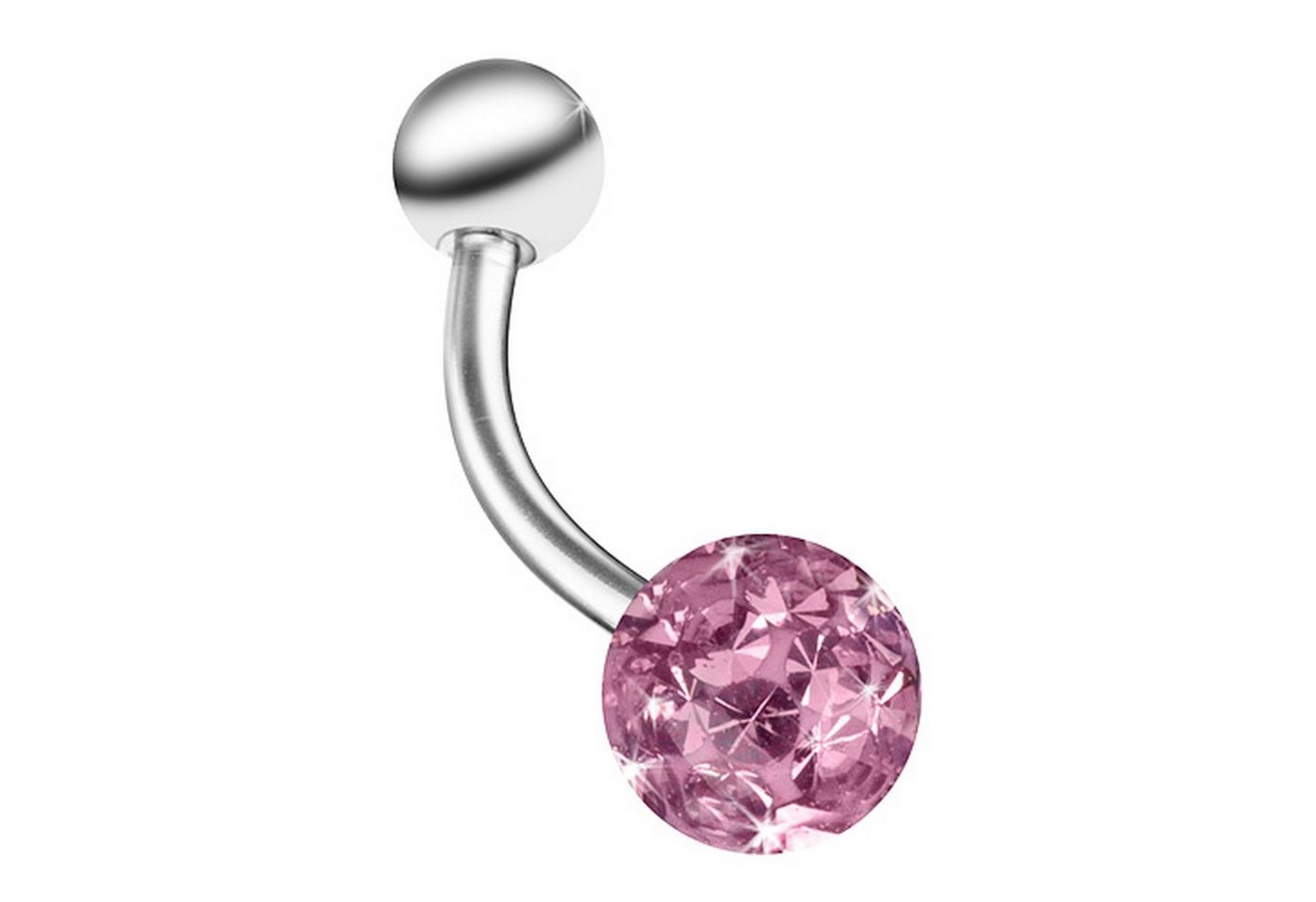 Taffstyle Bauchnabelpiercing Piercing Chirurgenstahl Kristall Zwei Kugeln, Bauchnabelpiercing Bauch Bauchnabel Stecker Anhänger mit Multi Ferido von Taffstyle