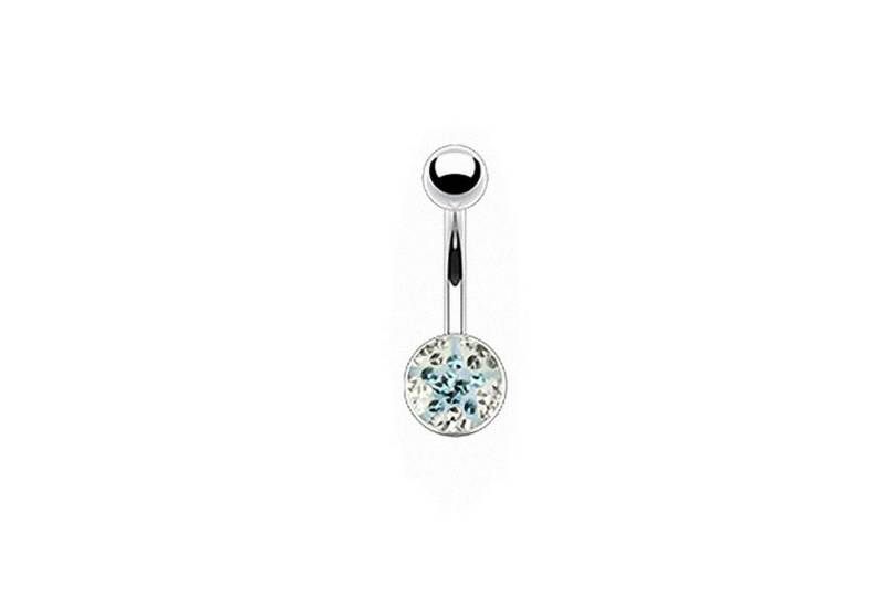 Taffstyle Bauchnabelpiercing Piercing Chirurgenstahl Stern Kristall, Bauchnabelpiercing Bauch Banane Stecker Anhänger mit Ferido Flach von Taffstyle