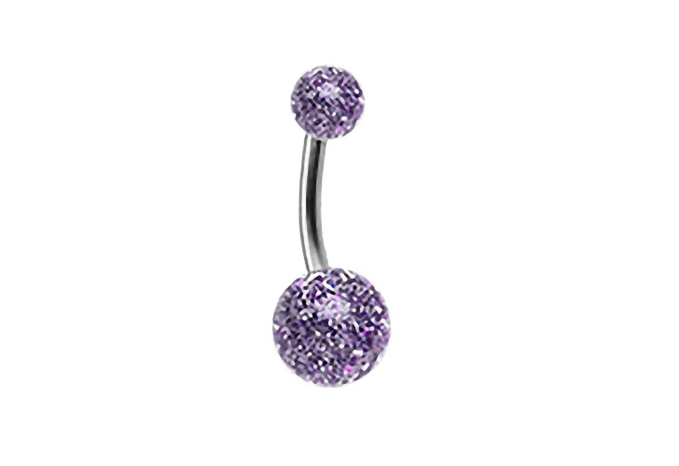 Taffstyle Bauchnabelpiercing Piercing Titan UV Ultra Glitter Kugel, Bauchnabelpiercing Titan mit Glitter UV Glitzer Kugeln von Taffstyle