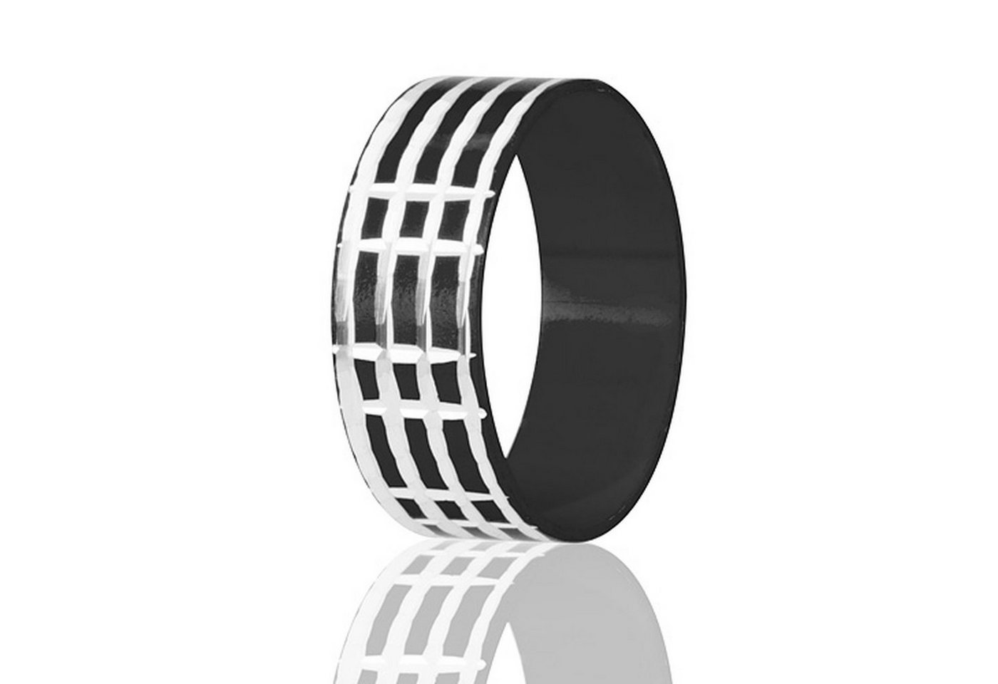 Taffstyle Fingerring Band Ring Aluminium Tribal Cut Farbig Damen Herren, Ring Aluminium mit Tribal Cut Ehering Herrenring Damenring Partnerring von Taffstyle