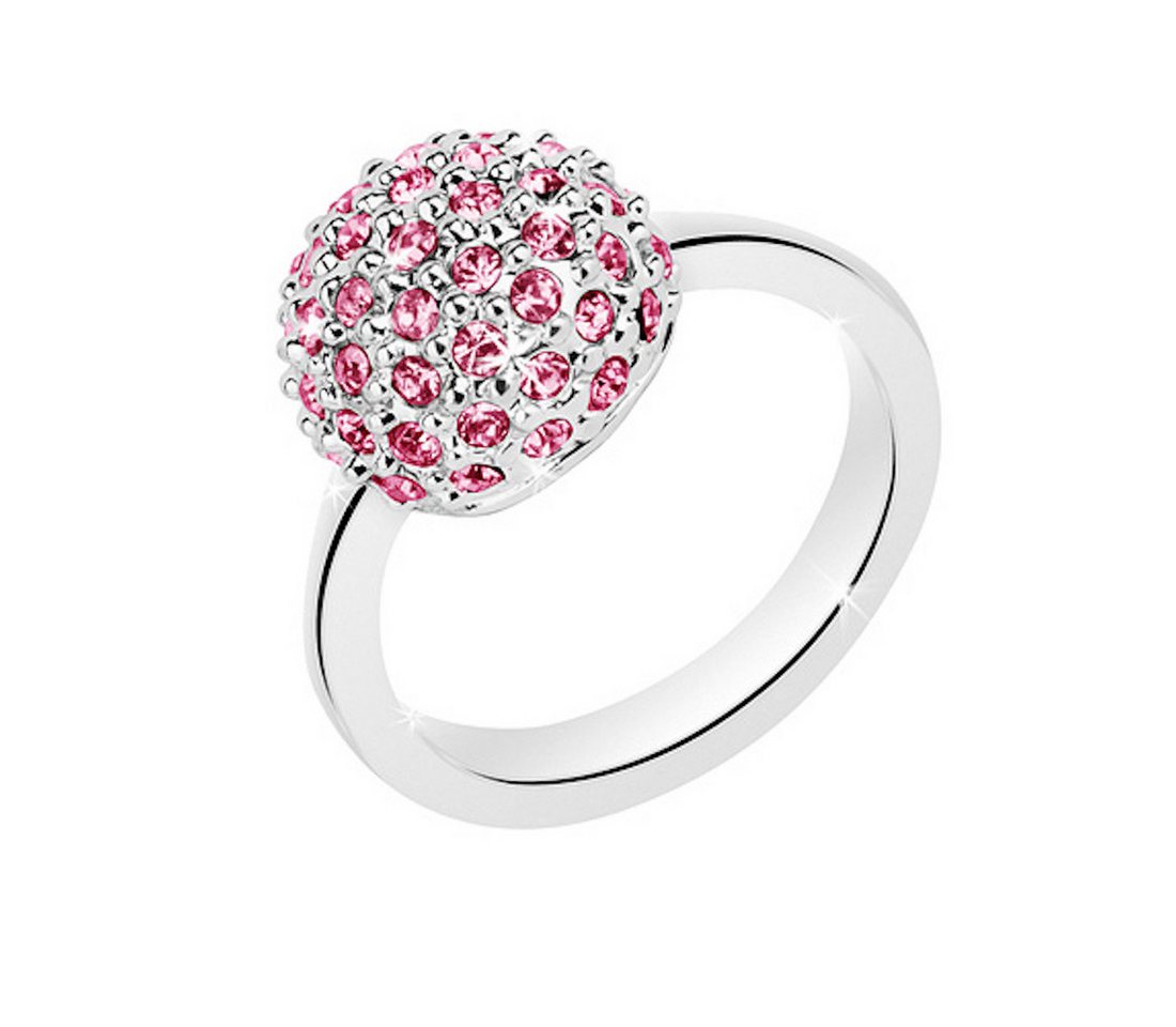 Taffstyle Fingerring Damen Designer Schmuck Ring Multi Kristall Kugel Pink Größe 54 (17.2) (für Frauenzum Geburtstag Muttertag Valentinstag Weihnachten), Damen Band Ring Damenring Bandring Geschenke für Frauen Geschenke von Taffstyle