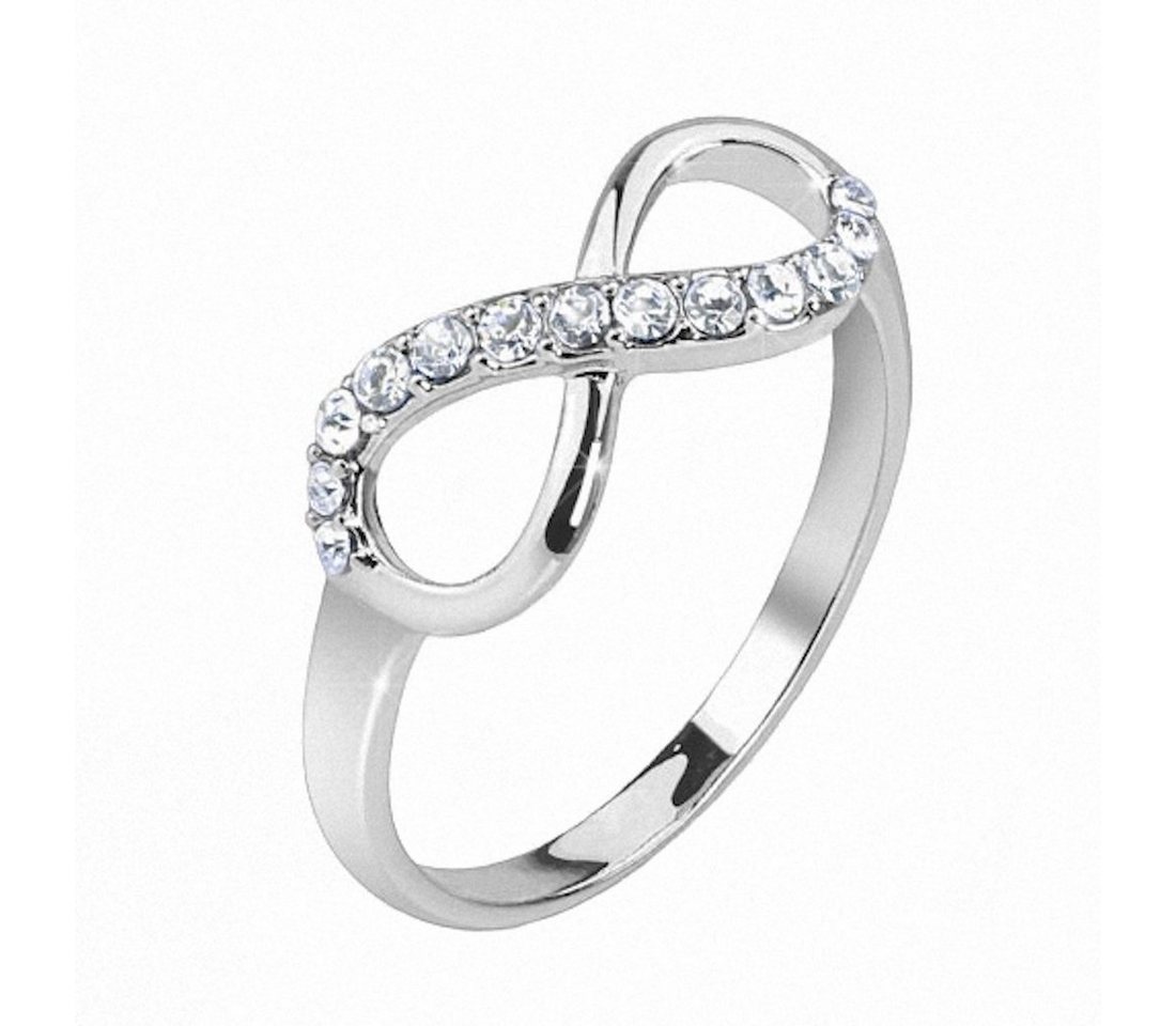 Taffstyle Fingerring Damen Ring Infinity Verlobungsring Damenring, Infinity Unendlichkeit mit Zirkonia Kristall Strass Stein Trauring von Taffstyle