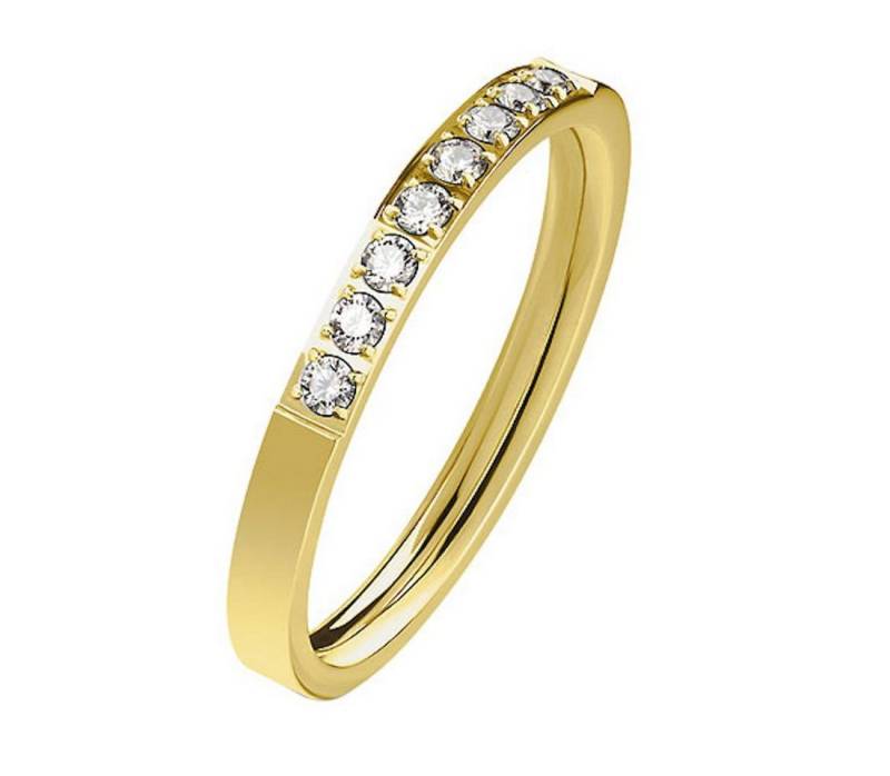 Taffstyle Fingerring Ring Verlobungsring Ehering mit Kristallen Gold Größe 60 (19.1) (zum Geburtstag Muttertag Valentinstag Weihnachten), Damen Designer Band Ring Damenring Bandring Geschenke für Frauen von Taffstyle