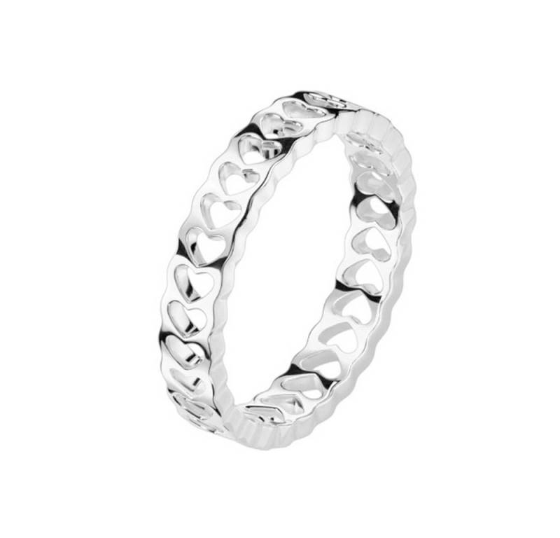 Taffstyle Fingerring Damenring kleine Herzen zeitlos filigran Silber Größe 53 (16.9) (Geschenke für Frauen zum Geburtstag Muttertag Valentinstag Weihnachten), Verlobungsring stylisch elegant Damen Band Ring Damenring Bandring von Taffstyle