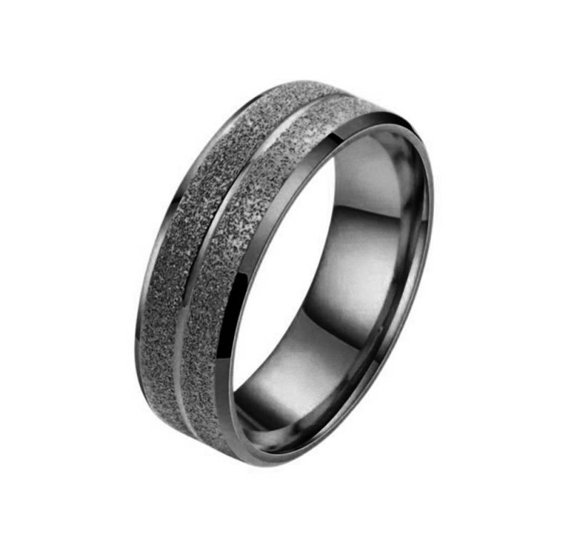Taffstyle Fingerring Edelstahl Ring Matt Diamantiert sandgestrahlt mit Nut Unisex 8mm (Breiter Edelstahl Bandring 8mm Partnerring Geschenkidee für Männer und Frauen) von Taffstyle