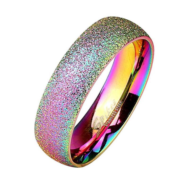 Taffstyle Fingerring Herren Damen Ring sandgestrahlt Diamantoptik Verlobungsring (Moderner Partnerring, Ehering, Freundschaftsring in Diamantoptik, wählbar in vielen Farben), Ideal auch als Geschenk zu Weihnachten oder Geburtstag von Taffstyle