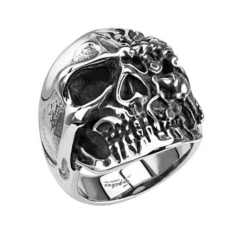 Taffstyle Fingerring Herren Ring Edelstahl Totenkopf mit 2 Gesichter, Herren Edelstahl Massiv Breit Herrenring Männer Biker Rocker Schmuck Taffstyle Fingerring Herren Ring Edelstahl Totenkopf mit 2 Gesichter, Herren Edelstahl Massiv Breit Herrenring Männer Biker Rocker Schmuck von Taffstyle