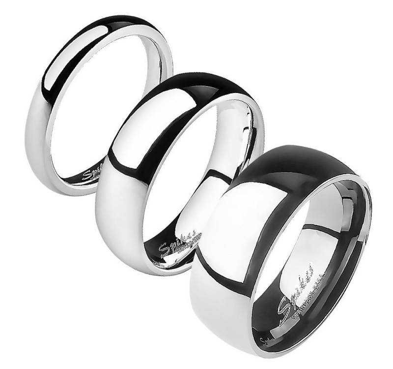 Taffstyle Fingerring Herrenring Damenring Edelstahl Silber Größe 68 (21.6) Breit 6mm (Freundschaftsring Paarring Partnerring Ehering Trauring Hochzeitsring), Verlobungsring Partnerring Freundschaftring Herrenring Damenring von Taffstyle