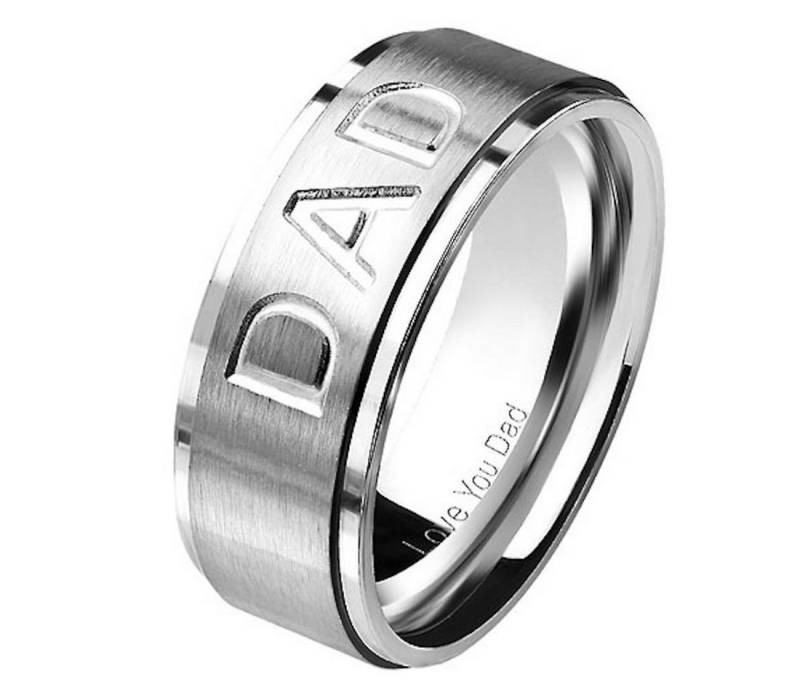 Taffstyle Fingerring Biker Ring Silber gebürstet mit Gravur Love You Dad Größe 62 (19.7) (Schmuck Bikerschmuck Fingerring), Herrenring Edelstahl Herren Ring Massiv Breit Männer Biker Rocker Taffstyle Fingerring Biker Ring Silber gebürstet mit Gravur Love You Dad Größe 62 (19.7) (Schmuck Bikerschmuck Fingerring), Herrenring Edelstahl Herren Ring Massiv Breit Männer Biker Rocker von Taffstyle