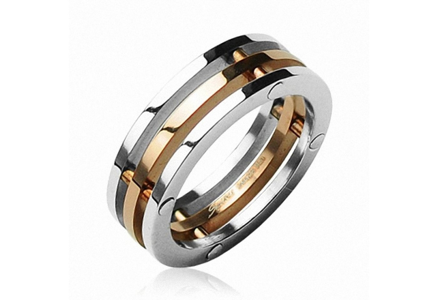 Taffstyle Fingerring Schmuck Ring 3-teilig Herren Damen Partnerring, Schmuck Ring 3-teilig Herren & Damen Partnerring Freundschaftsring von Taffstyle