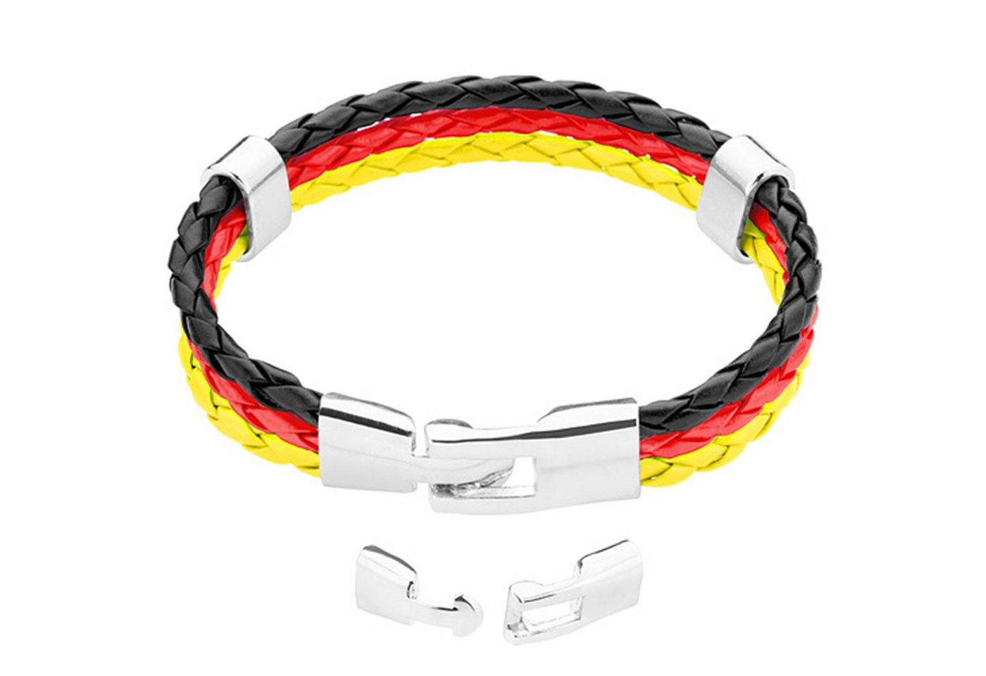 Taffstyle Freundschaftsarmband Damen Herren Armband geflochten Fahne Fanartikel Land Deutschland 19cm, EM WM Länderflagge Flagge Handball Eishockey Basketball Fussball von Taffstyle