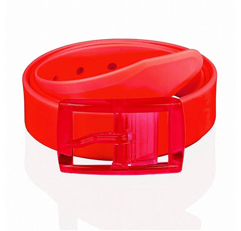Taffstyle Hüftgürtel Silikon Gürtel Neon kürzbar One Size Unisex - Rot von Taffstyle