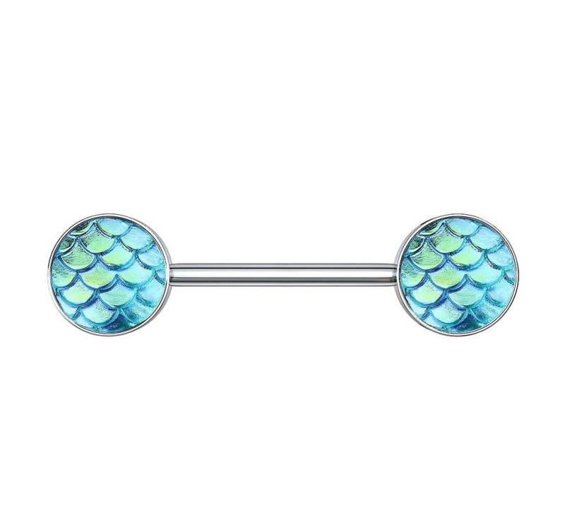 Taffstyle Intimpiercing Intim Brustpiercing Barbell Rainbow Effekt Kopf, Intim Brustwarzen Intimpiercing Barbell Brust Piercing Tribal Barbell von Taffstyle