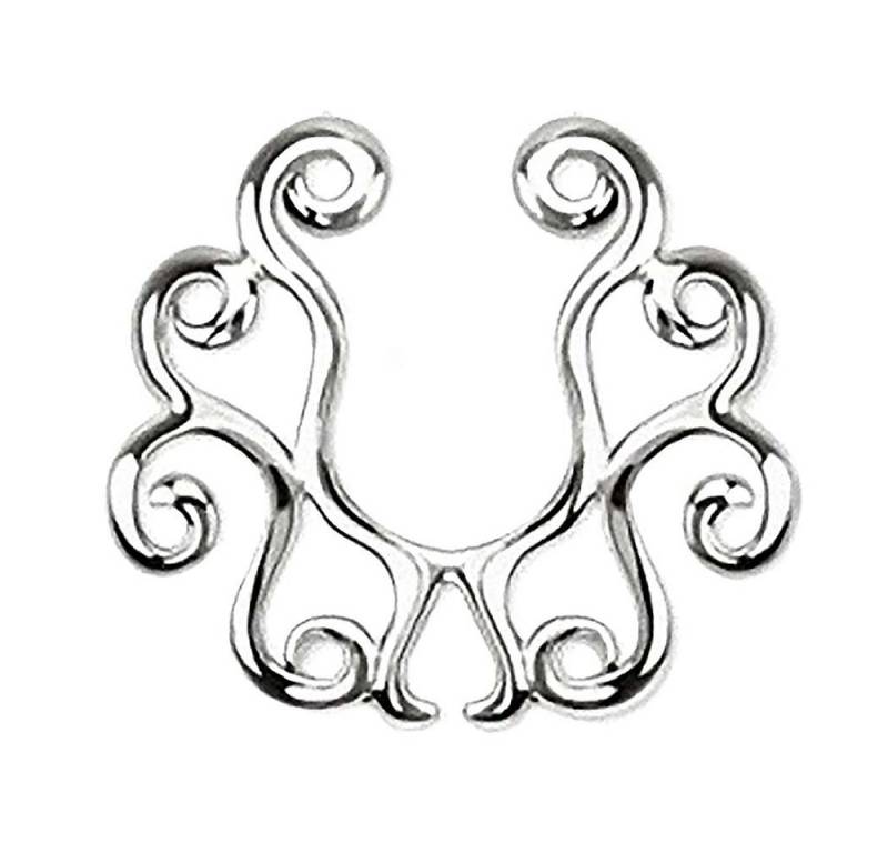 Taffstyle Intimpiercing Intim Brustpiercing Klemmring Schild Tribal ring, Intim Brustpiercing Intimpiercing Klemmring Schild Tribal ring Modell von Taffstyle
