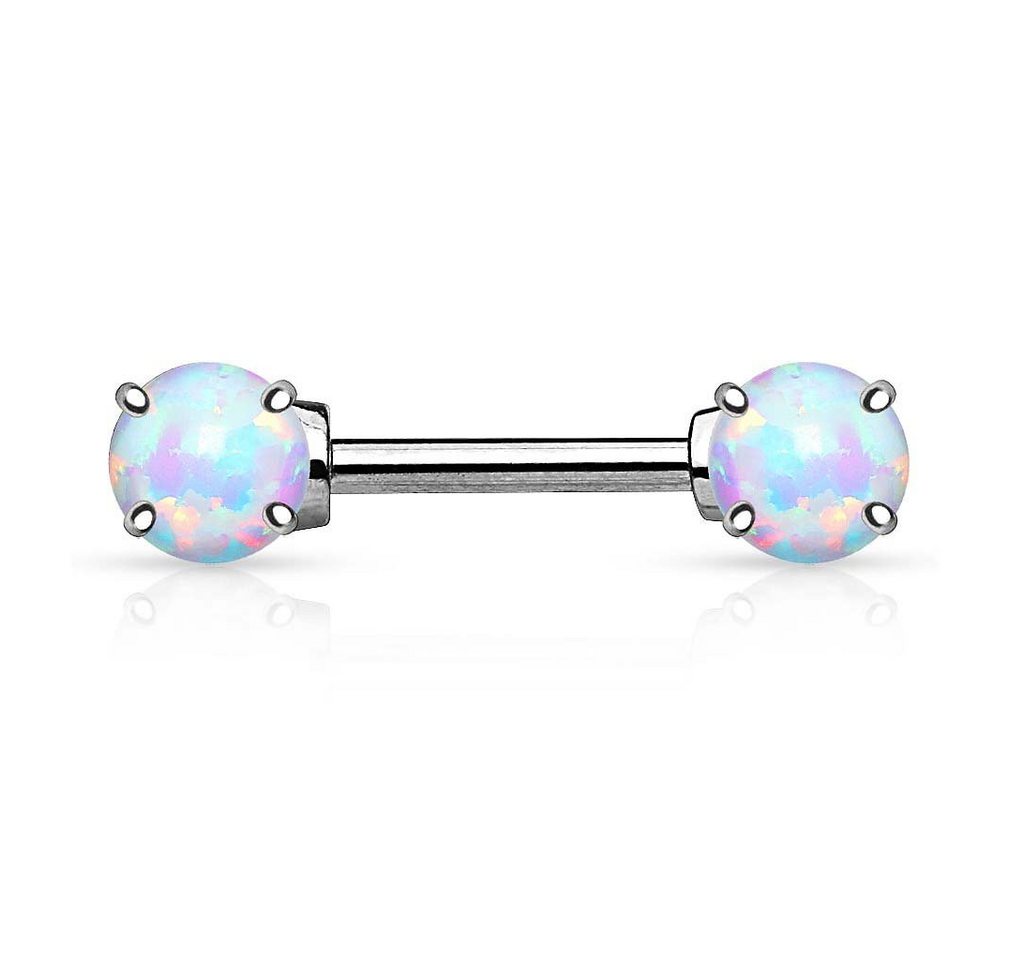 Taffstyle Intimpiercing Intim Brustpiercing Stab Opal Stein 14 Karat Gold, Intim Brustpiercing Piercing Stab mit Opal Stein 14 Karat von Taffstyle