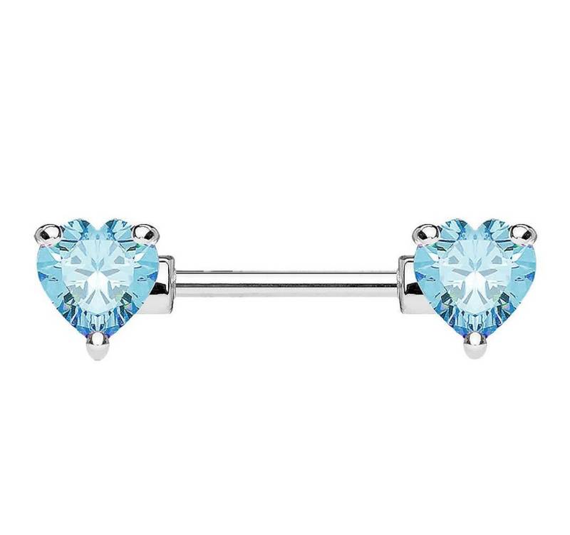 Taffstyle Intimpiercing Intim Brustpiercing Tribal Stab Herz Kristallen, Brustwarzen Intimpiercing Barbell Brust Piercing Schmuck Tribal Stab von Taffstyle