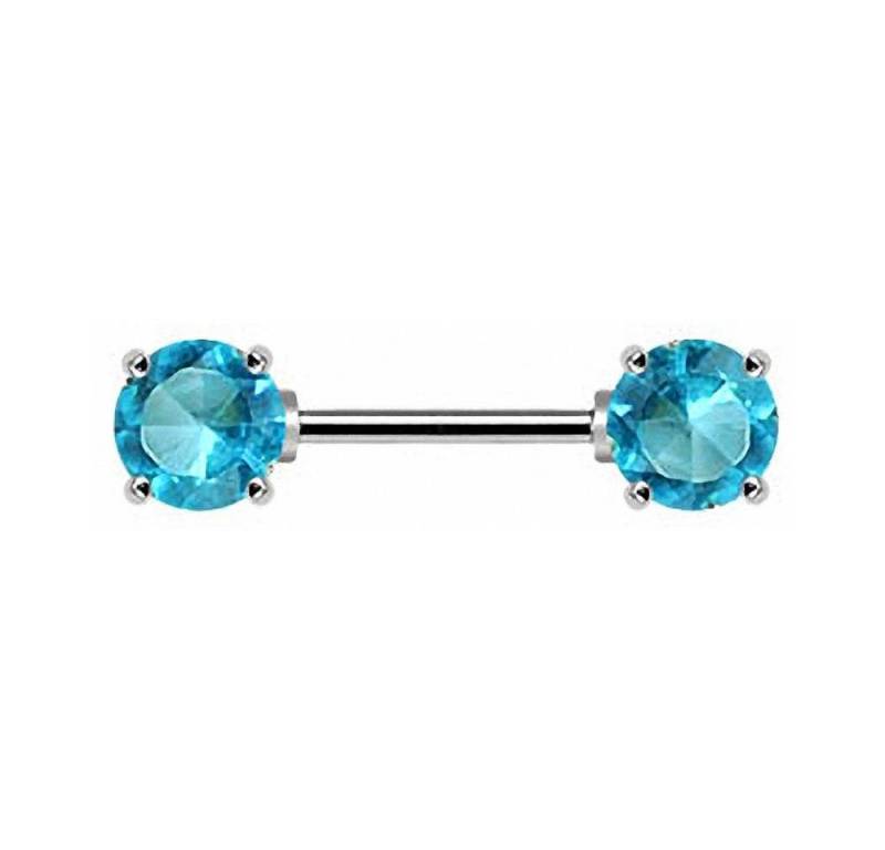 Taffstyle Intimpiercing Intimpiercing Barbell Tribal Doppel Kristall Kugel, Intim Brustpiercing Brustwarzen piercing Barbell Brust Schmuck Tribal von Taffstyle