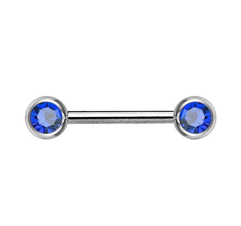 Taffstyle Intimpiercing Intimpiercing Brustwarzen Zwei Kristall Kugel, Brustpiercing Brustwarzen Intimpiercing Nippelpiercing Barbell Nippel von Taffstyle