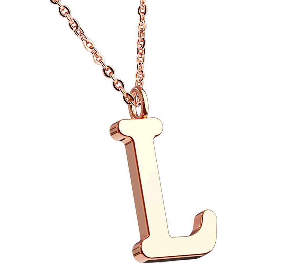 Taffstyle Kette mit Anhänger Damen Halskette Kette Buchstabe Anhänger Roségold Vergoldet Rotgold L, Rose Gold Modern Letter Schlicht Motiv Geschenke Frauen Geburtstag Taffstyle Kette mit Anhänger Damen Halskette Kette Buchstabe Anhänger Roségold Vergoldet Rotgold L, Rose Gold Modern Letter Schlicht Motiv Geschenke Frauen Geburtstag von Taffstyle