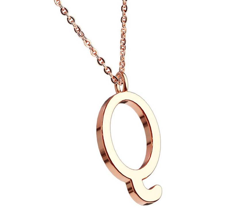 Taffstyle Kette mit Anhänger Damen Halskette Kette Buchstabe Anhänger Roségold Vergoldet Rotgold Q, Rose Gold Modern Letter Schlicht Motiv Geschenke Frauen Geburtstag Taffstyle Kette mit Anhänger Damen Halskette Kette Buchstabe Anhänger Roségold Vergoldet Rotgold Q, Rose Gold Modern Letter Schlicht Motiv Geschenke Frauen Geburtstag von Taffstyle