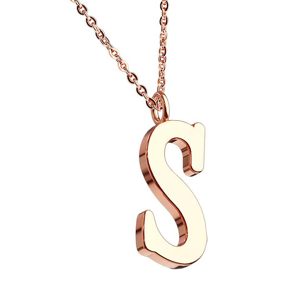 Taffstyle Kette mit Anhänger Damen Halskette Kette Buchstabe Anhänger Roségold Vergoldet Rotgold S, Rose Gold Modern Letter Schlicht Motiv Geschenke Frauen Geburtstag Taffstyle Kette mit Anhänger Damen Halskette Kette Buchstabe Anhänger Roségold Vergoldet Rotgold S, Rose Gold Modern Letter Schlicht Motiv Geschenke Frauen Geburtstag von Taffstyle