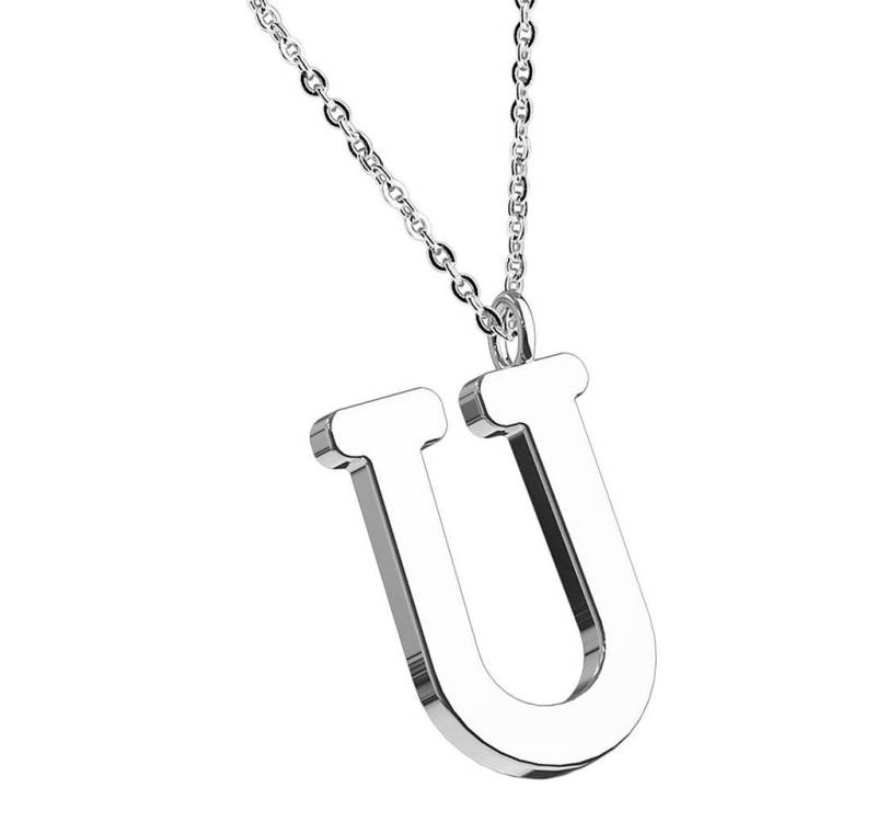 Taffstyle Kette mit Anhänger Damen Halskette Buchstaben Anhänger Kette Silber Schlicht Dezent A-Z (Personalisierte Halskette mit Buchstaben stilvoll und zeitlos - Geschenkidee) von Taffstyle