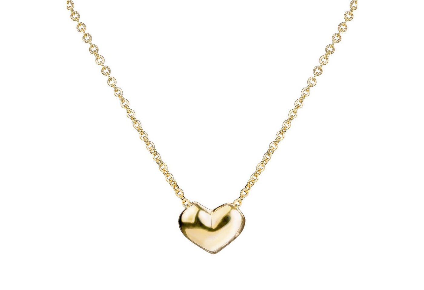 Taffstyle Kette mit Anhänger Damen Halskette mit Herz Anhänger Herzchen Herzkette Herzanhänger Gold, Kette Modern Schlicht Geschenke Frauen Mädchen Freundin zum Geburtstag von Taffstyle