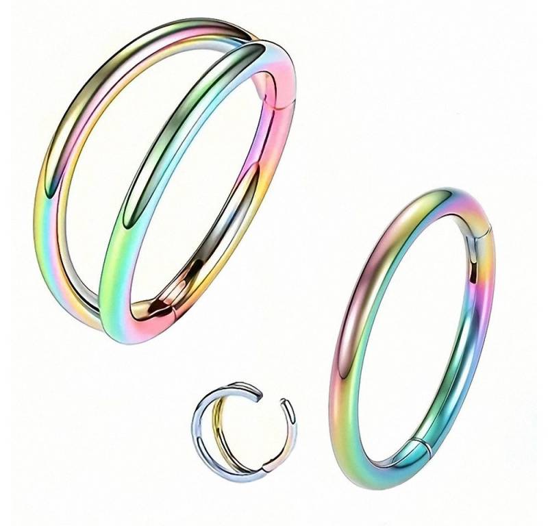 Taffstyle Nasenpiercing 2er Set Septum Piercing Helix Daith Ohr Doppel Ring Scharnier Clicker (Nasenpiercing Nasenring Nase Ohrpiercing Cartilage Ohr Tragus Helix Orbital Daith Rook Piercing Ring Lippenpiercing) Taffstyle Nasenpiercing 2er Set Septum Piercing Helix Daith Ohr Doppel Ring Scharnier Clicker (Nasenpiercing Nasenring Nase Ohrpiercing Cartilage Ohr Tragus Helix Orbital Daith Rook Piercing Ring Lippenpiercing) von Taffstyle