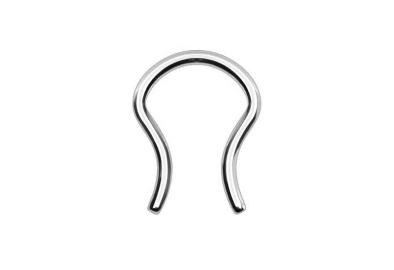Taffstyle Nasenpiercing Fake Piercing Retainer gebogen Ring Lippe Intim, Septum Tragus Helix Nase Nasenpiercing Ohrpiercing Hufeisen Horseshoe von Taffstyle