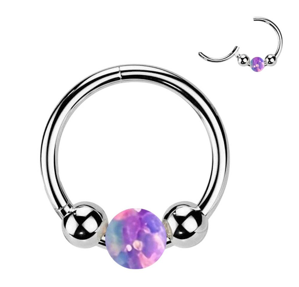 Taffstyle Nasenpiercing Helix Piercing Clicker Ring Septum Tragus Conch Daith Opal Segment (Nasenpiercing Nasenring Nase Ohrpiercing Cartilage Ohr Tragus Helix Orbital Augenbraue Intim Piercing Ring Lippenpiercing), mit Scharnier Taffstyle Nasenpiercing Helix Piercing Clicker Ring Septum Tragus Conch Daith Opal Segment (Nasenpiercing Nasenring Nase Ohrpiercing Cartilage Ohr Tragus Helix Orbital Augenbraue Intim Piercing Ring Lippenpiercing), mit Scharnier von Taffstyle