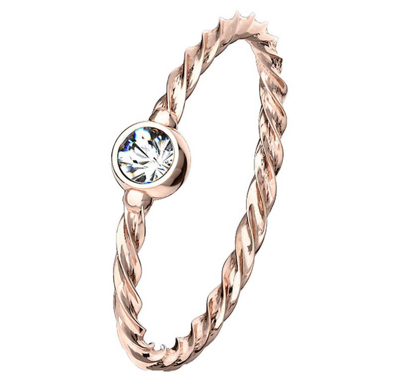 Taffstyle Nasenpiercing Nasenpiercing Septum Universal Ring mit Kristall Rosegold (Tragus Helix Orbital Brust Intim Piercing Lippenbädchen Lippenpiercing), Ohrpiercing Nasenpiercing Nasenring Nase Ohrpiercing Cartilage Ohr von Taffstyle