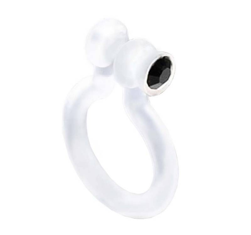 Taffstyle Nasenpiercing Piercing Bioflex Brust Klemmring Ring mit Kristall, Universal Fake Septum Nase Lippe Ohr Tragus Klemmring Ring Kristall von Taffstyle
