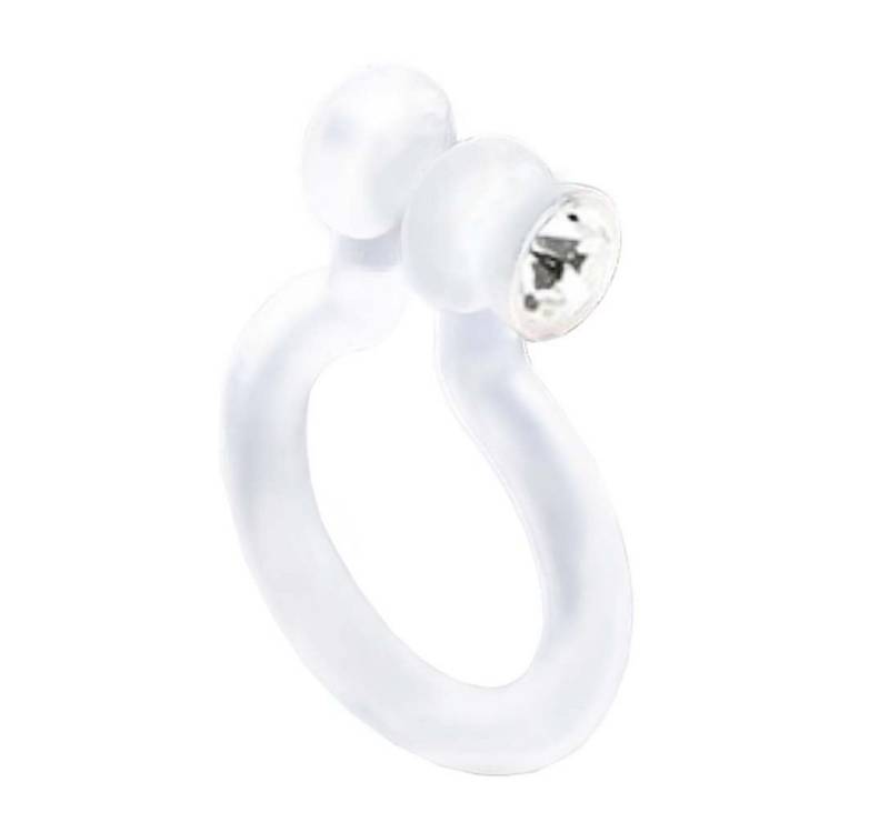 Taffstyle Nasenpiercing Piercing Bioflex Brust Klemmring Ring mit Kristall, Universal Fake Septum Nase Lippe Ohr Tragus Klemmring Ring Kristall von Taffstyle