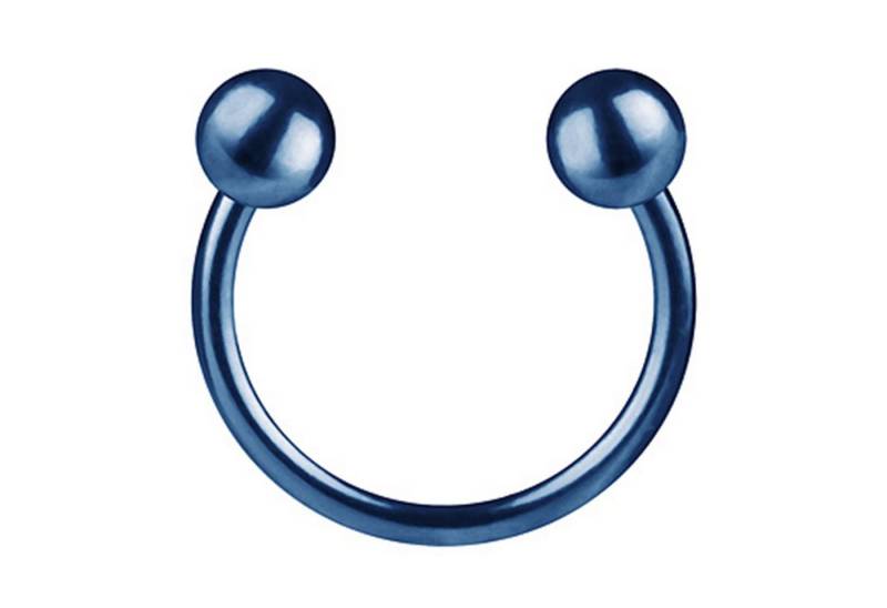 Taffstyle Nasenpiercing Piercing Edelstahl Brust Helix Intim mit Kugeln, Hufeisen Ring Horseshoe Nippel Lippe Nase Septum Tragus Ohr Helix von Taffstyle