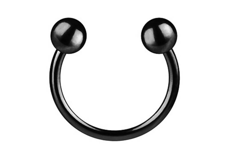 Taffstyle Nasenpiercing Piercing Edelstahl Brust Helix Intim mit Kugeln, Hufeisen Ring Horseshoe Nippel Lippe Nase Septum Tragus Ohr Helix von Taffstyle