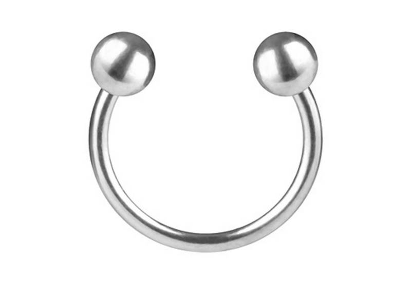 Taffstyle Nasenpiercing Piercing Edelstahl Brust Helix Intim mit Kugeln, Hufeisen Ring Horseshoe Nippel Lippe Nase Septum Tragus Ohr Helix von Taffstyle