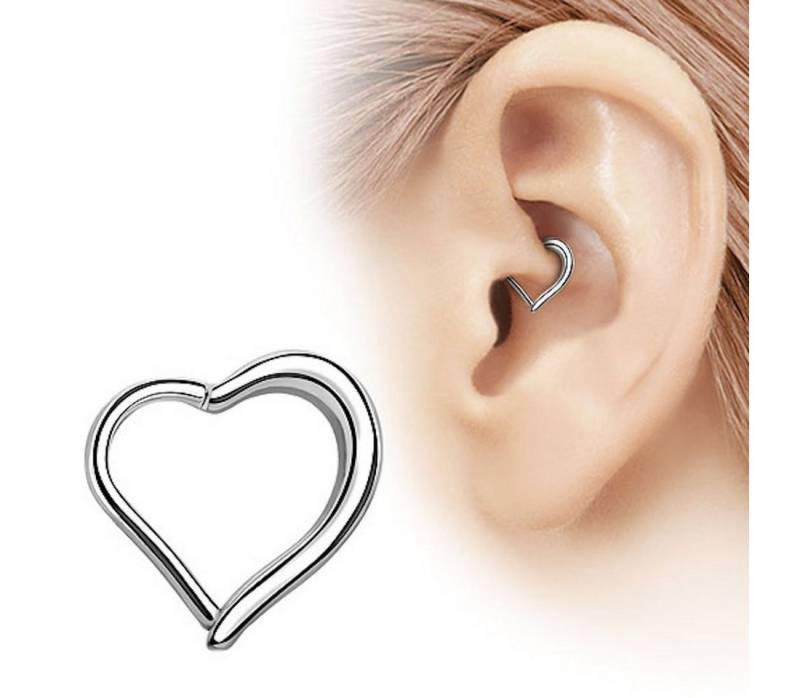 Taffstyle Nasenpiercing Ohrpiercing Herz Septum Tragus Helix Daith Rook Piercing Clicker, Scharnier Piercing Ring Augenbraue Nase Lippe Nasenring Nasenpiercing von Taffstyle
