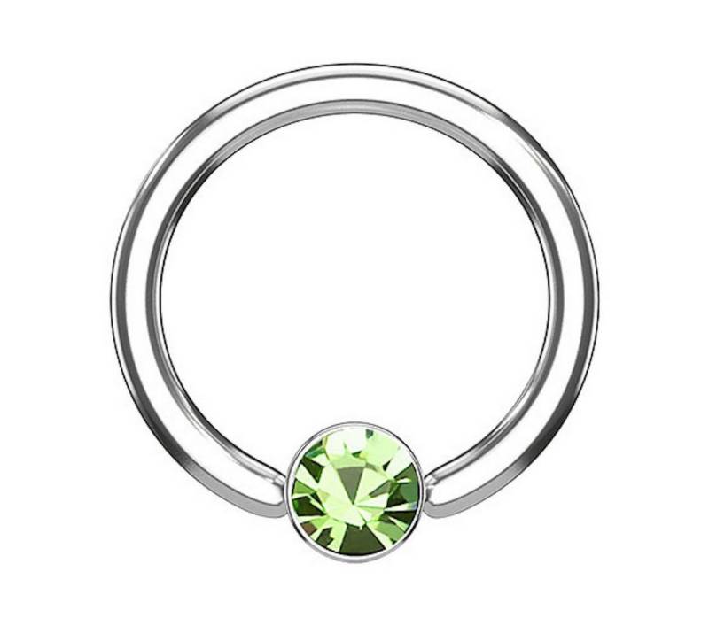 Taffstyle Nasenpiercing Piercing Klemmring Flache Kugel Kristall, Ring Flach Kristall Klemm Kugel Septum Nasen Lippen Helix Ohr Tragus von Taffstyle